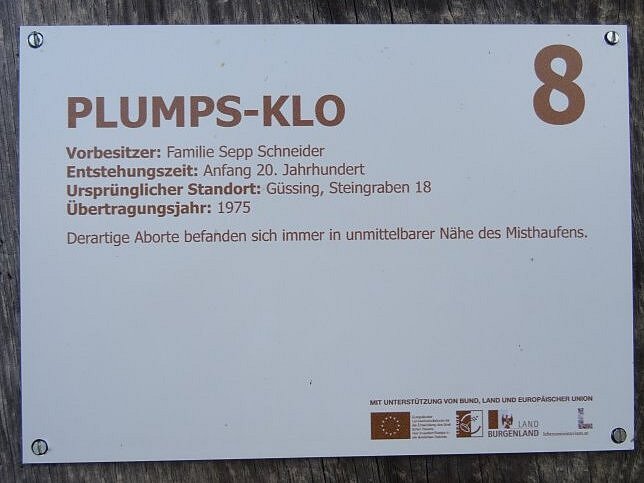 Steingraben, Plumps-Klo