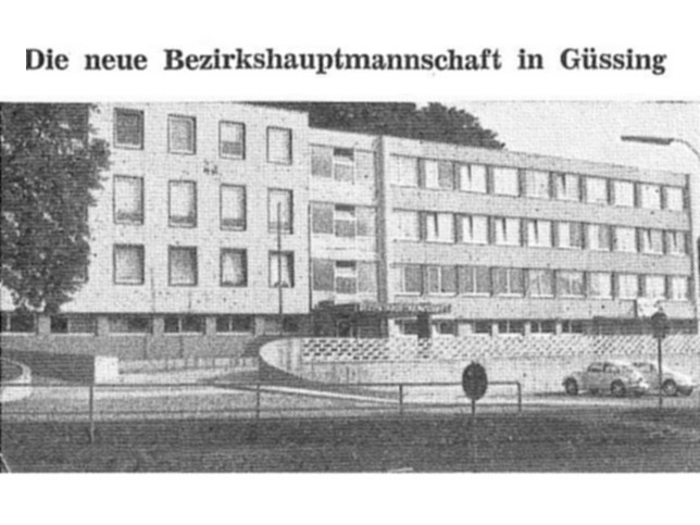 Güssing, Bezirkshauptmannschaft, 1971