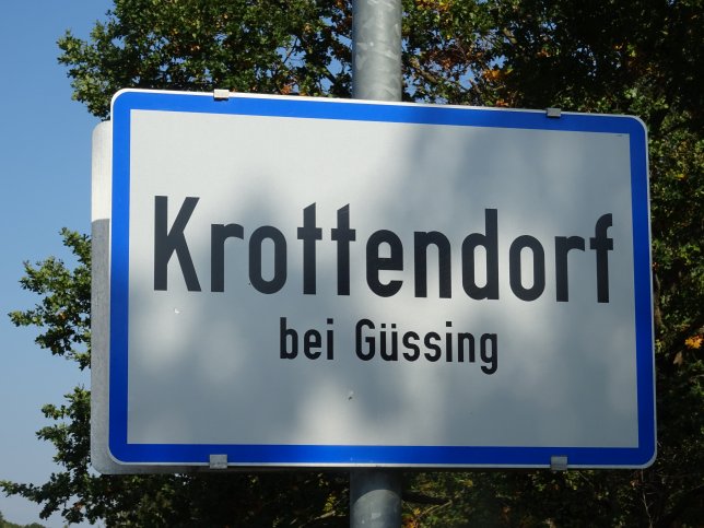 Krottendorf bei Güssing, Ortstafel