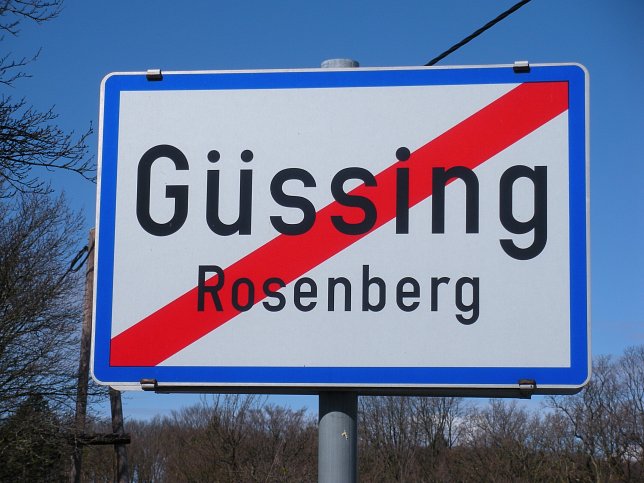 Rosenberg, Ortstafel